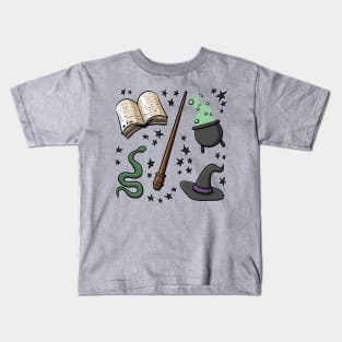 Magic Wizard Star Pattern Digital Illustration Kids T-Shirt